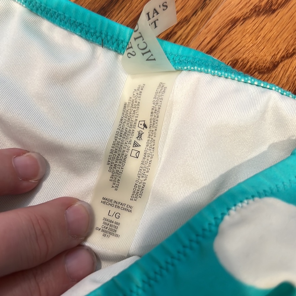 Victoria secret turquoise and pink paisley bikini set with TWO bottoms! - Picture 4 of 7